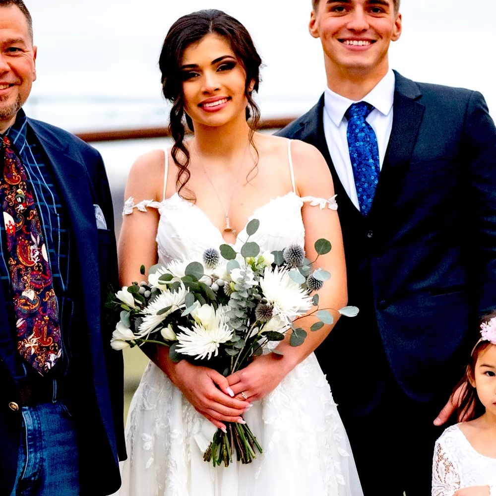 Custom made wedding dress